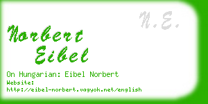 norbert eibel business card